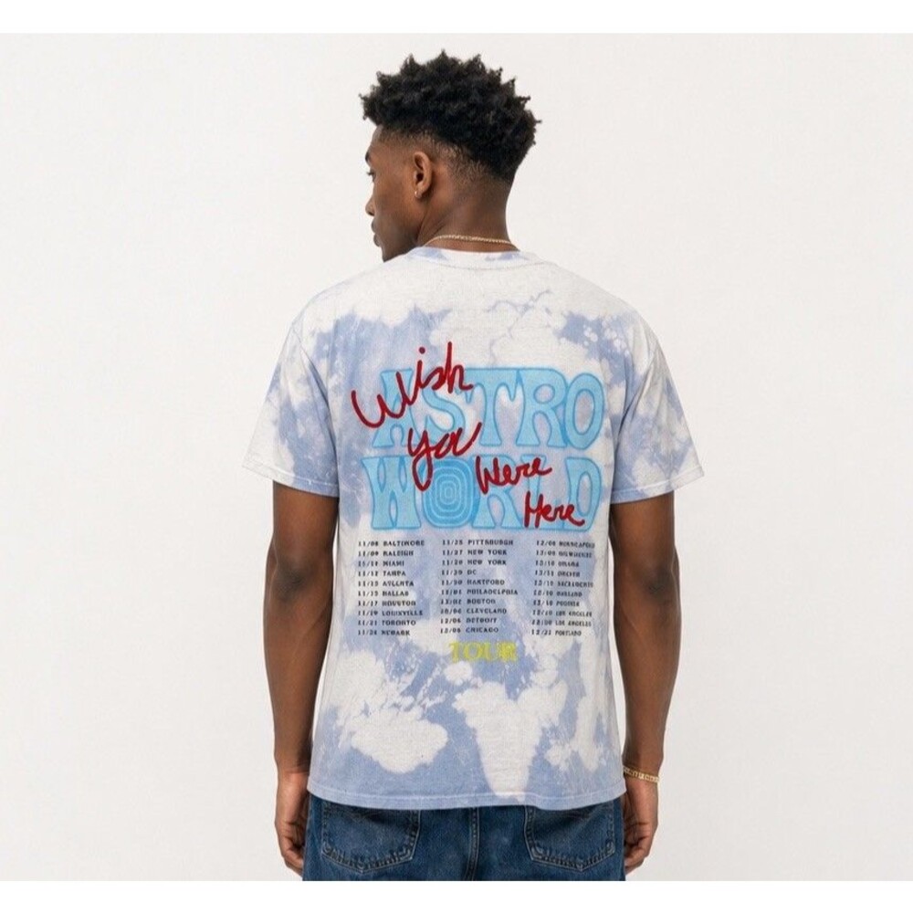 2018 Travis Scott T-Shirt Astroworld Houston Concert No Bystanders “Holes” Large